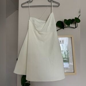 Abercrombie One Shoulder white mini dress